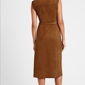 Banana Republic Vegan Suede Wrap Dress Size 8